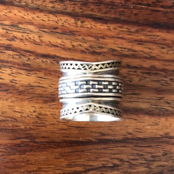 Sterling Silver GeoArt Spinner Ring - Picture 3 of 5